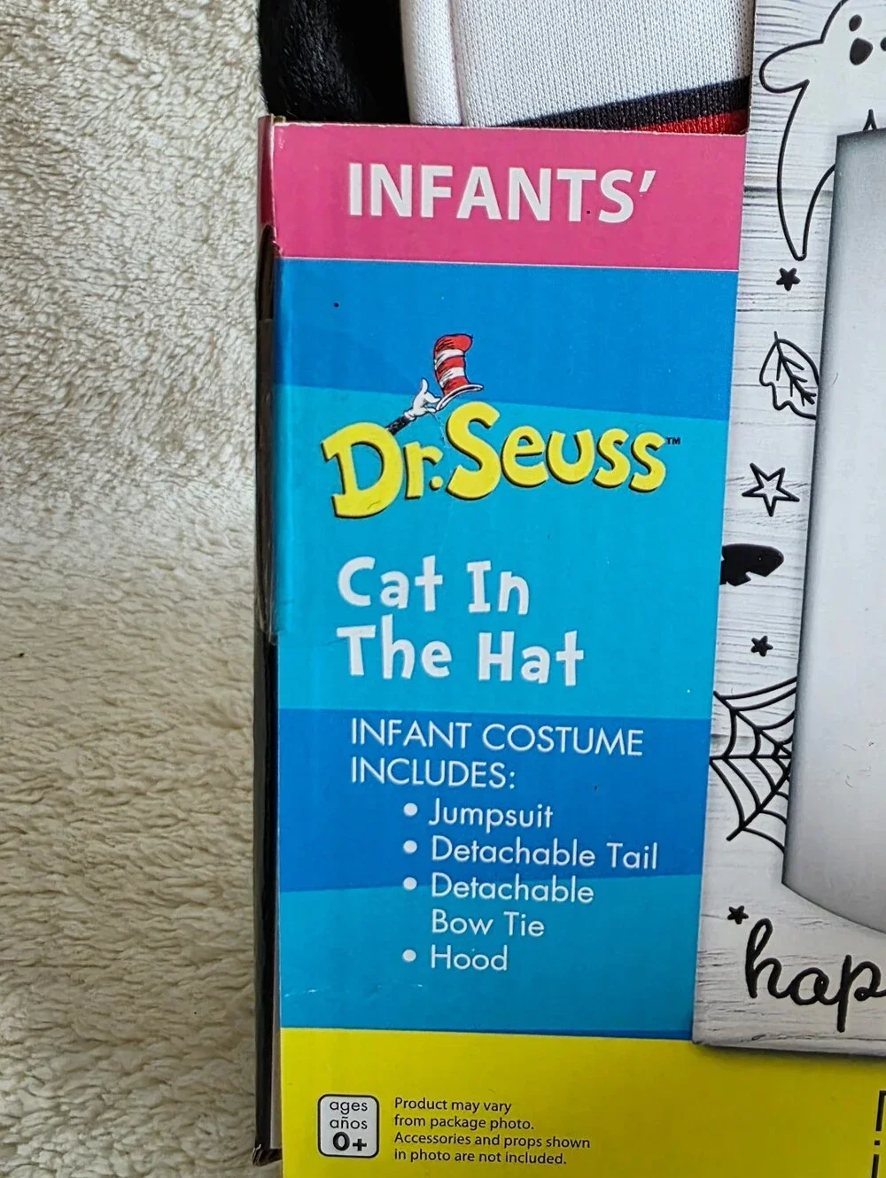 New Dr. Seuss Cat In The Hat Infants' Halloween Costume, 0, 6, 12, 18m Jumpsuit